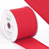 Eleganza Wired Edge Burlap 63mm x 10m Red No.16 - Ribbons